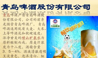 青岛啤酒历史简介（青岛啤酒的历史简介）