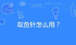 取鱼针正确使用方法 取鱼针正确使用方法视频