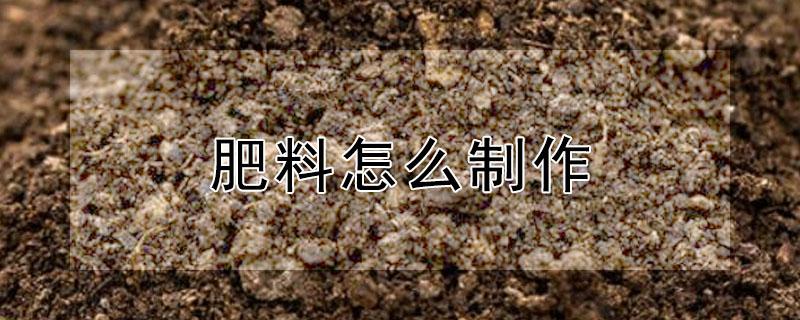 肥料怎么制作（水果肥料怎么制作）