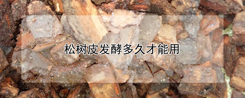 松树皮发酵多久才能用 松树皮要发酵多久