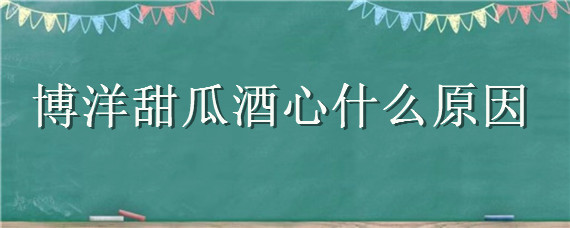 博洋甜瓜酒心什么原因（甜瓜酒心是什么意思）