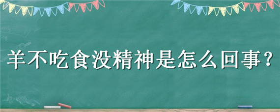羊不吃食没精神是怎么回事 羊不吃食没精神是怎么回事吃什么药