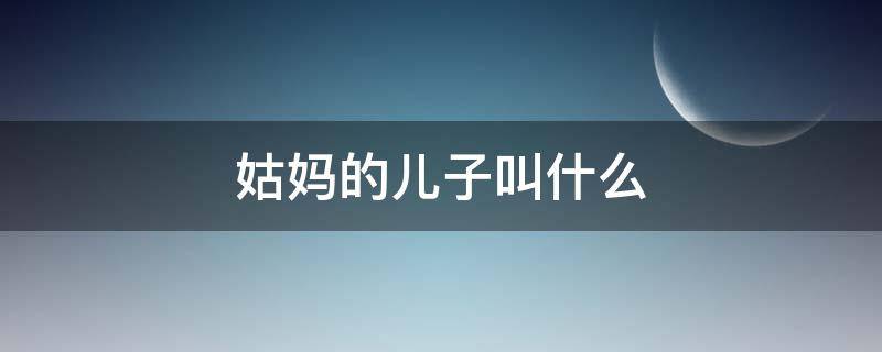 姑妈的儿子叫什么（我叫姑妈的儿子叫什么）