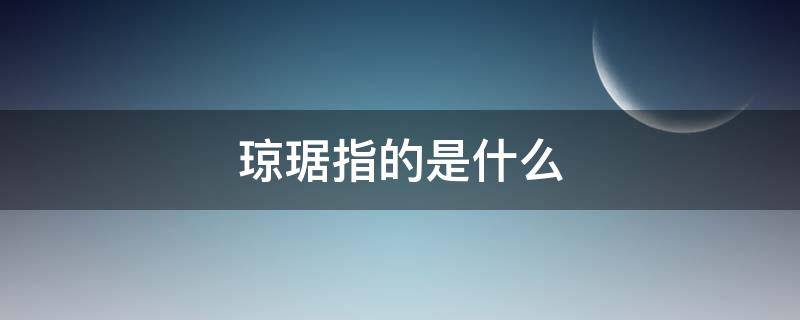 琼琚指的是什么（琼琚是啥意思）